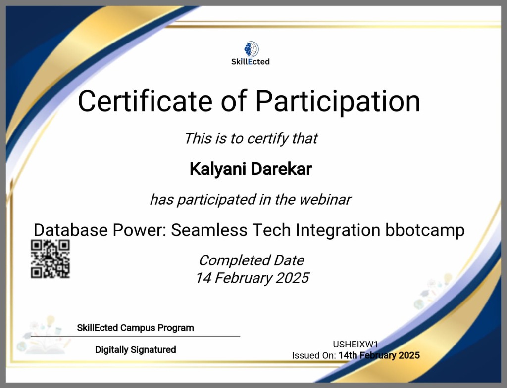 Database Power Certification